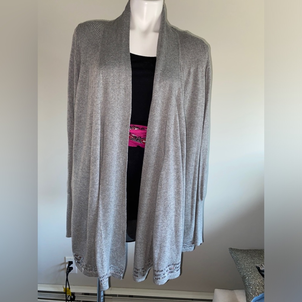 DKNY Jeans Grey knit cardigan